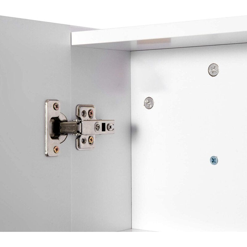 Revamp 700mm W 600mm H Surface Frameless Medicine Cabinet with Mirror and 2 Adjustable Shelves