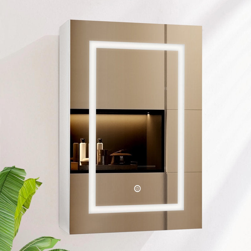 Royceton 400mm W 600mm H Surface Frameless Medicine Cabinet Mirror Fixed