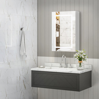 Royceton 400mm W 600mm H Surface Frameless Medicine Cabinet Mirror Fixed