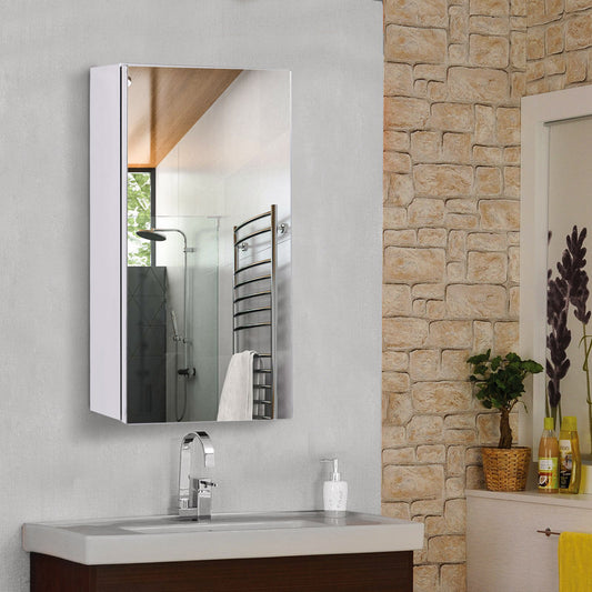 Claunch 300mm W 550mm H Surface Frameless Medicine Cabinet with Mirror and 1 Fixed Shelf