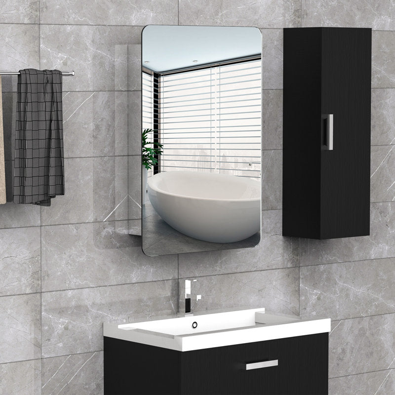 Gatlinburg 460mm W 660mm H Surface Frameless Medicine Cabinet with Mirror and 3 Fixed Shelves