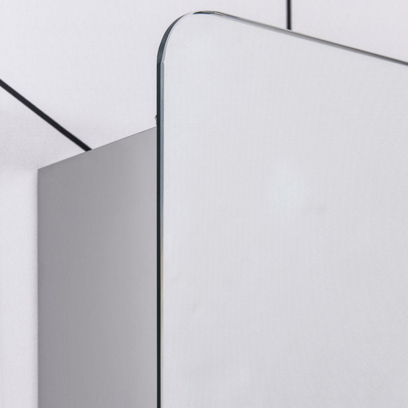 Gatlinburg 460mm W 660mm H Surface Frameless Medicine Cabinet with Mirror and 3 Fixed Shelves