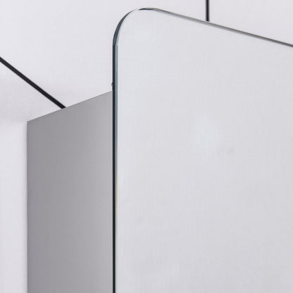 Gatlinburg 460mm W 660mm H Surface Frameless Medicine Cabinet with Mirror and 3 Fixed Shelves