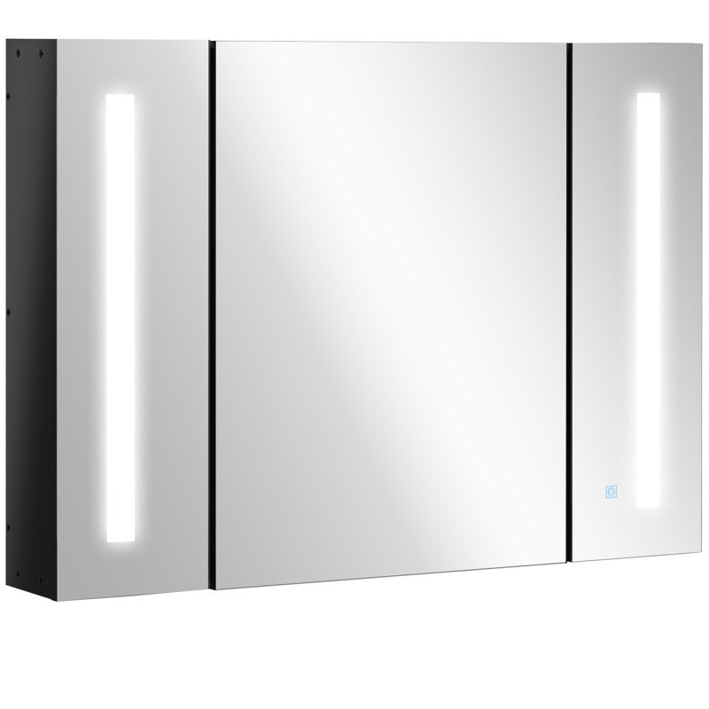 Bathroom 650mm x 900mm Surface Mount Mirror Cabinet with LED Lighting