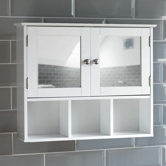 Milano 60mm W 50mm H Surface Frameless Medicine Cabinet with Mirror and 1 Adjustable Shelf