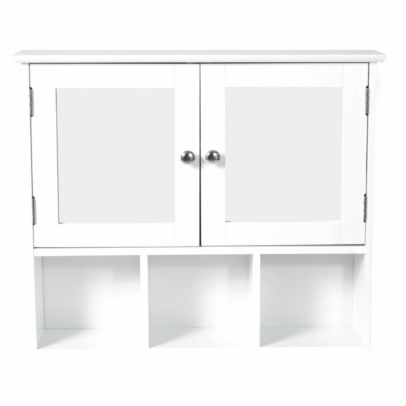 Milano 60mm W 50mm H Surface Frameless Medicine Cabinet with Mirror and 1 Adjustable Shelf