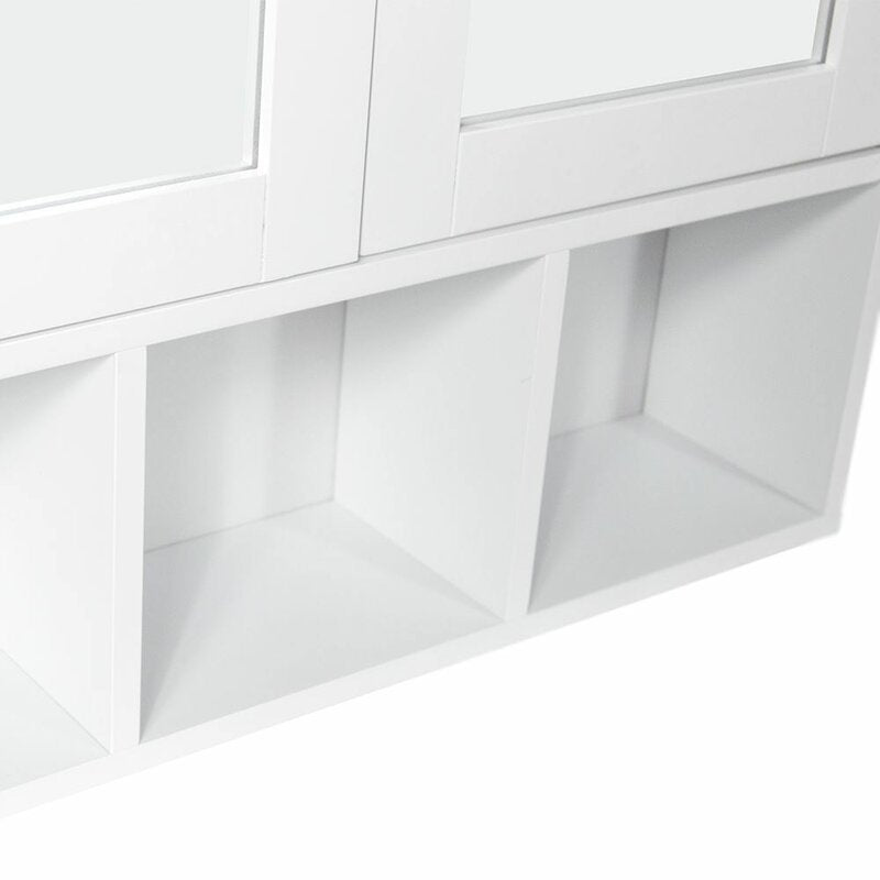 Milano 60mm W 50mm H Surface Frameless Medicine Cabinet with Mirror and 1 Adjustable Shelf