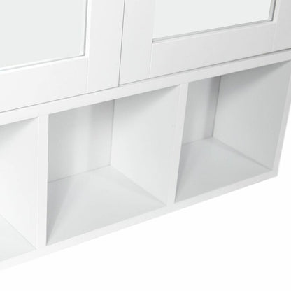 Milano 60mm W 50mm H Surface Frameless Medicine Cabinet with Mirror and 1 Adjustable Shelf