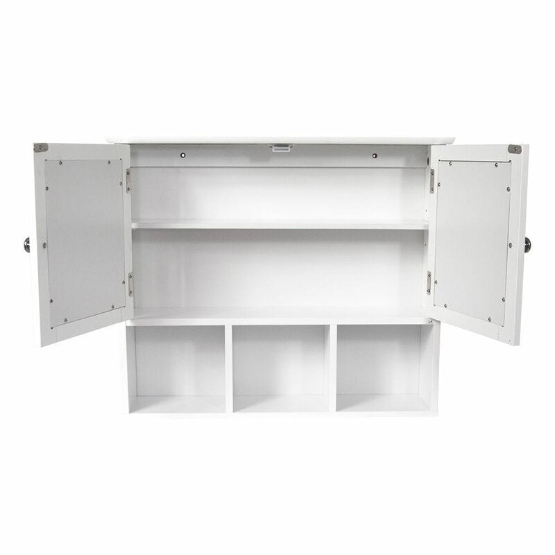 Milano 60mm W 50mm H Surface Frameless Medicine Cabinet with Mirror and 1 Adjustable Shelf