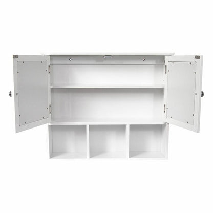 Milano 60mm W 50mm H Surface Frameless Medicine Cabinet with Mirror and 1 Adjustable Shelf