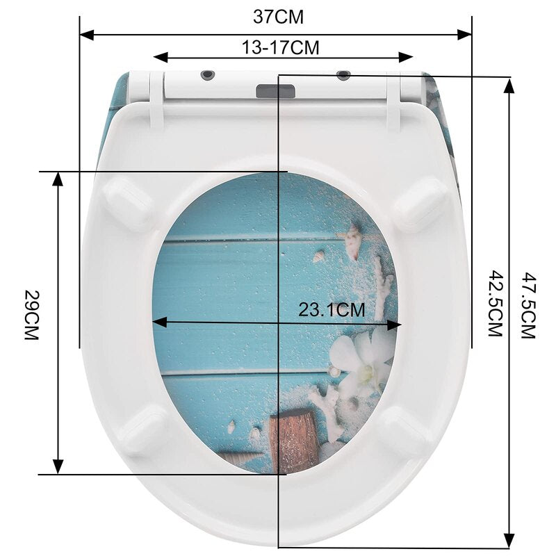 Dejonae Soft Close Elongated Standard Toilet Seat