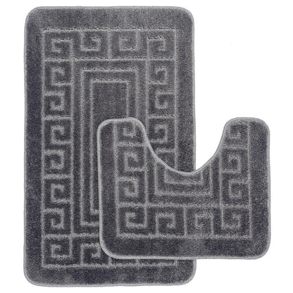 Luxury Greek 2 Piece Bath Rug Set