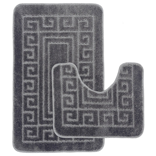 Luxury Greek 2 Piece Bath Rug Set