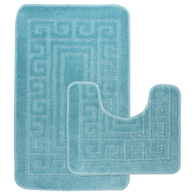 Luxury Greek 2 Piece Bath Rug Set