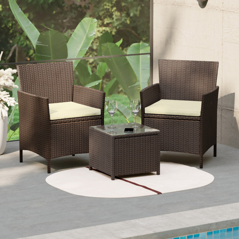 Ferrie 2 - Person Outdoor Seating Group with Cushions