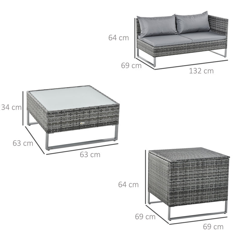 Keana 4 - Person Outdoor Seating Group with Cushions