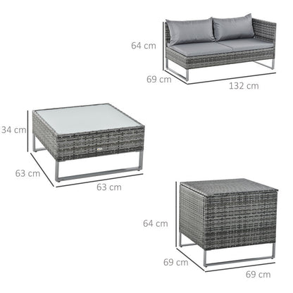 Keana 4 - Person Outdoor Seating Group with Cushions