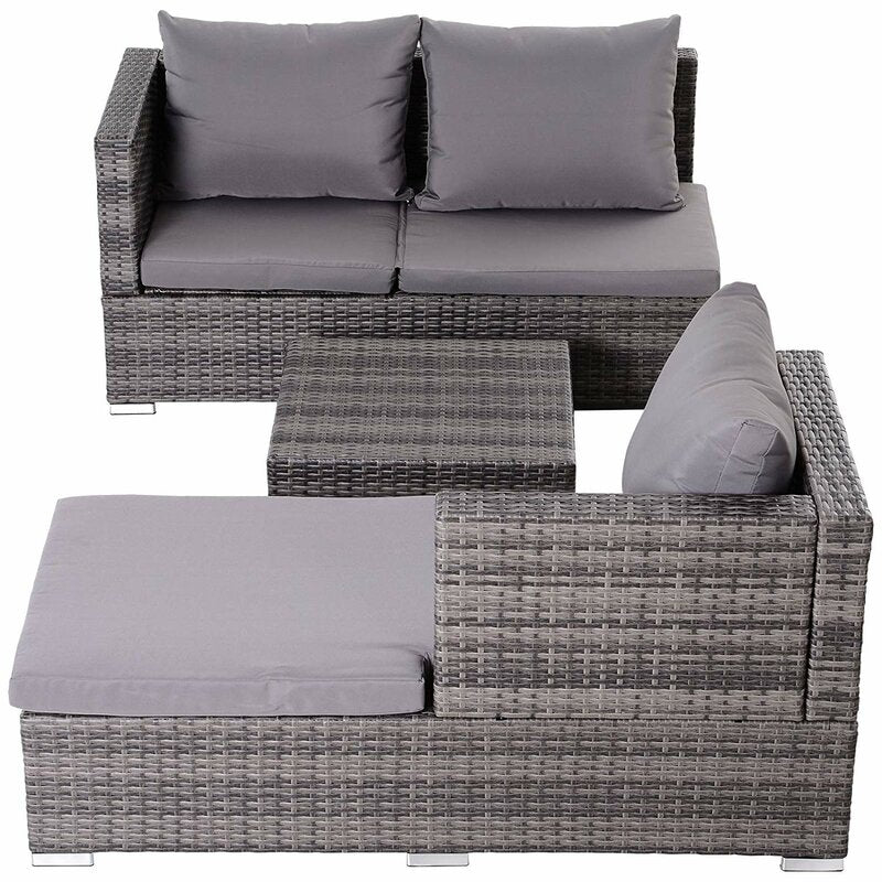 Aalijah 4 - Person Outdoor Seating Group with Cushions