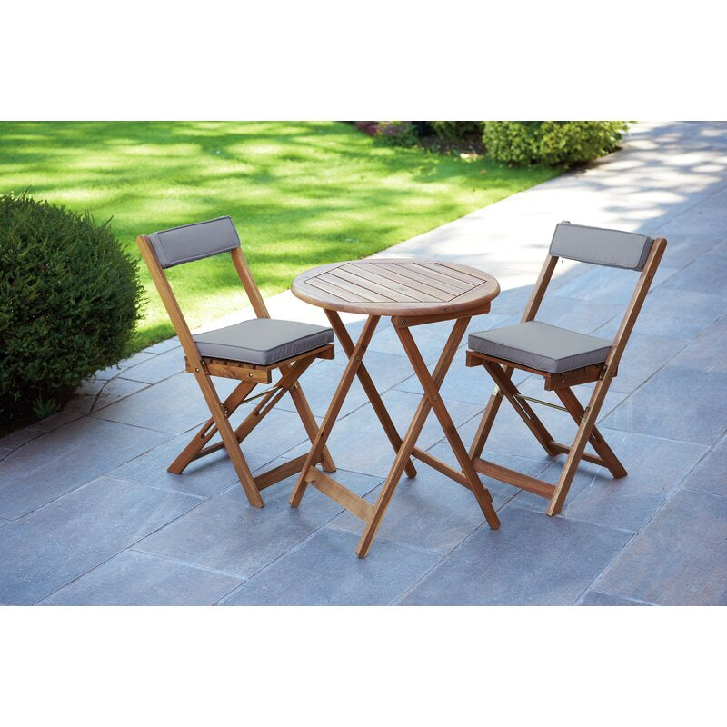 Seoul Round 2 - Person 60cm Long Bistro Set with Cushions