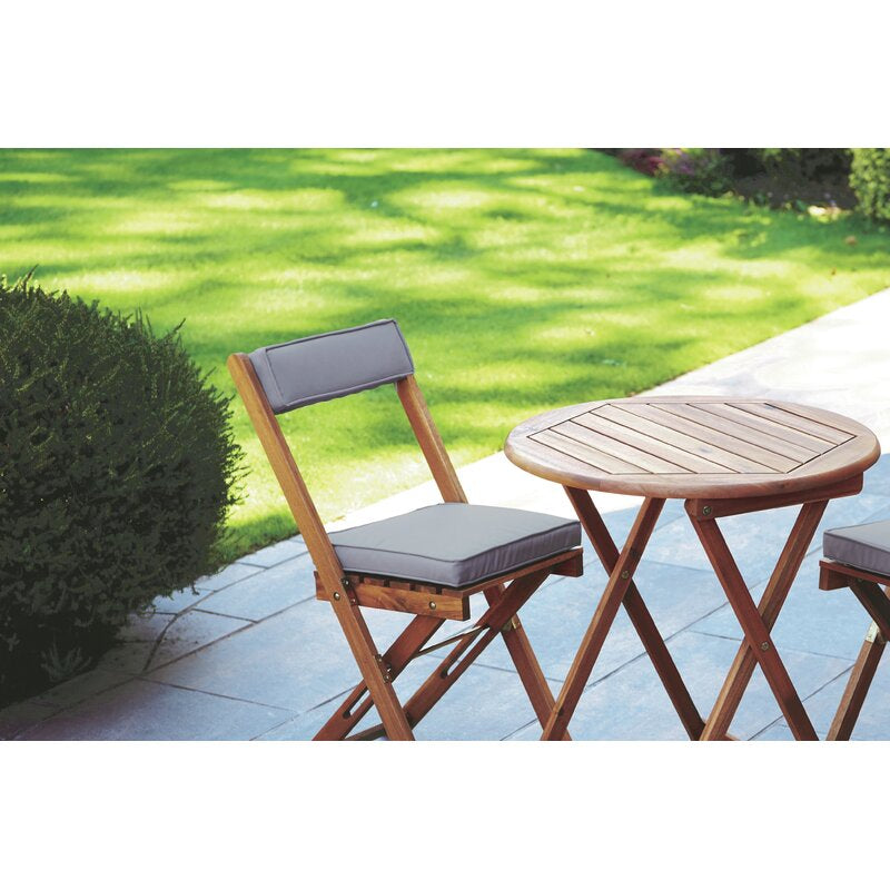 Seoul Round 2 - Person 60cm Long Bistro Set with Cushions