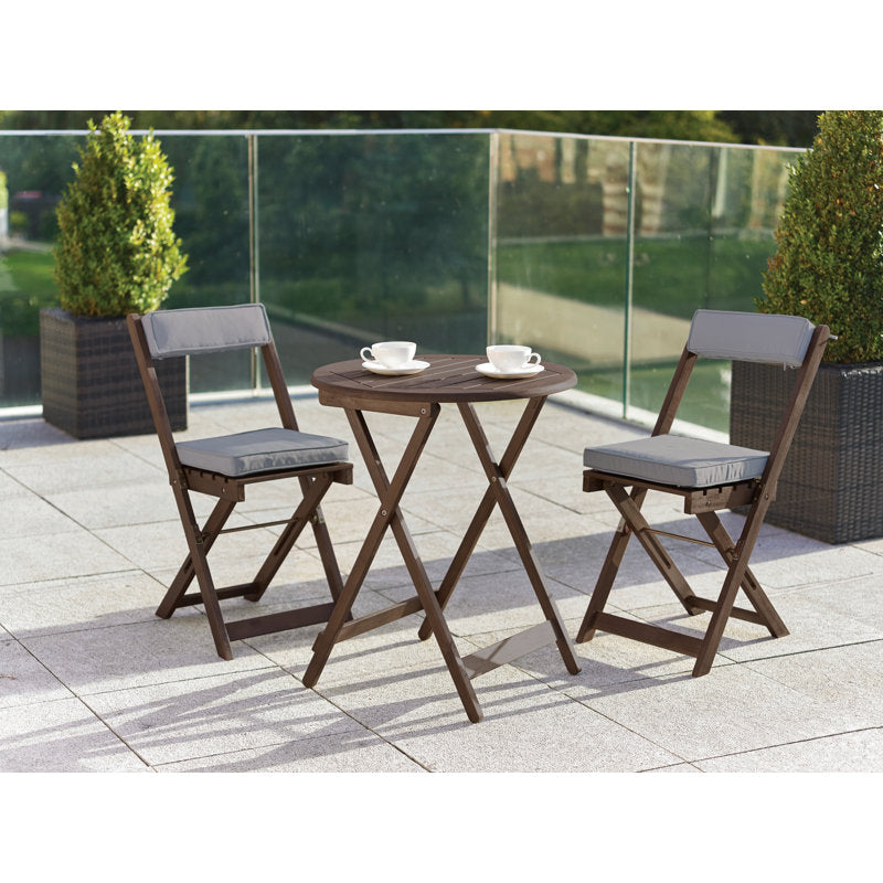 Seoul Round 2 - Person 60cm Long Bistro Set with Cushions