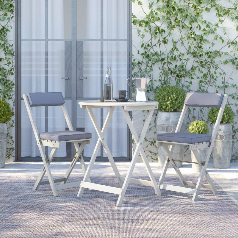 Seoul Round 2 - Person 60cm Long Bistro Set with Cushions