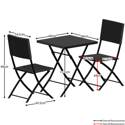 Latshaw Square 2 - Person 60cm Long Bistro Set