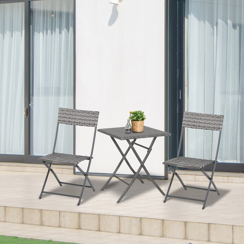 Taja Square 2 - Person 60cm Long Bistro Set