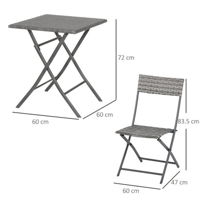 Taja Square 2 - Person 60cm Long Bistro Set