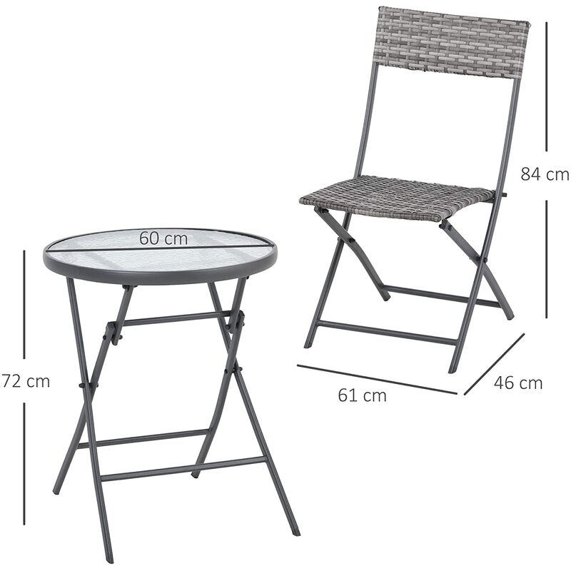 Gennett Rectangular 2 - Person Bistro Set