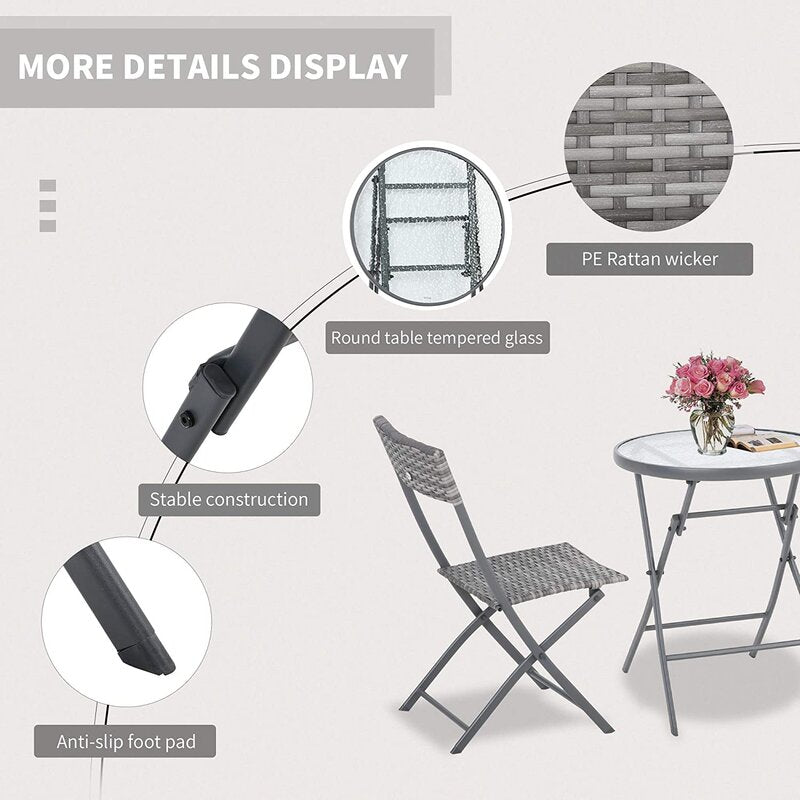 Gennett Rectangular 2 - Person Bistro Set