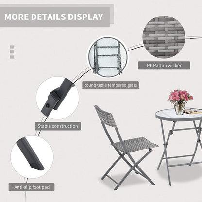 Gennett Rectangular 2 - Person Bistro Set