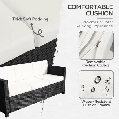 Cybele 185cm Wide Outdoor Garden Sofa with Cushions