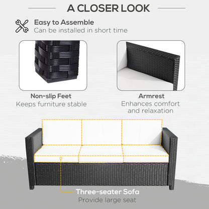 Cybele 185cm Wide Outdoor Garden Sofa with Cushions