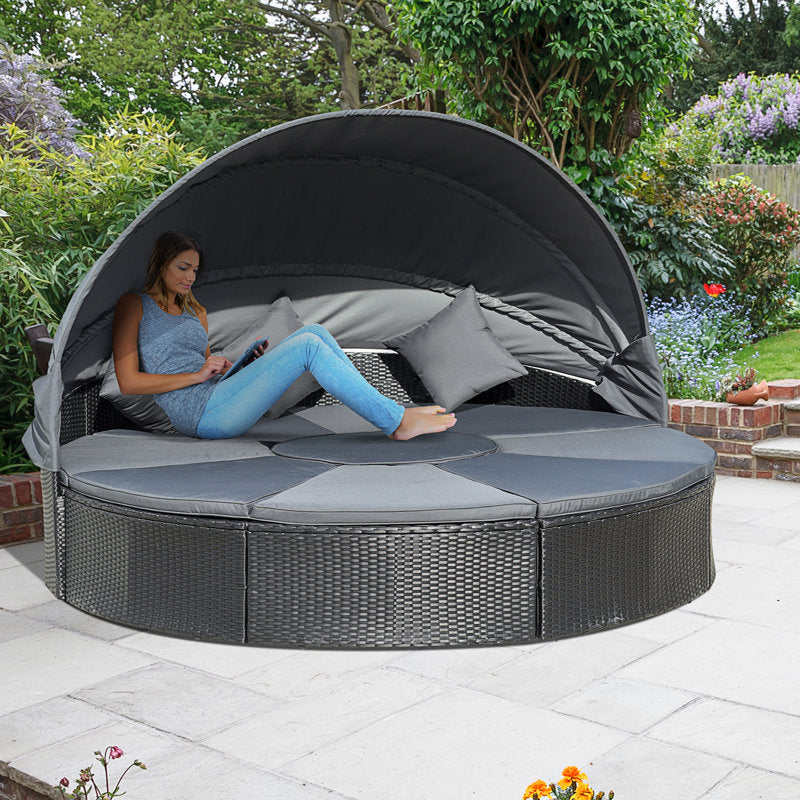 Lampkin Outdoor Garden Daybed with Cushions