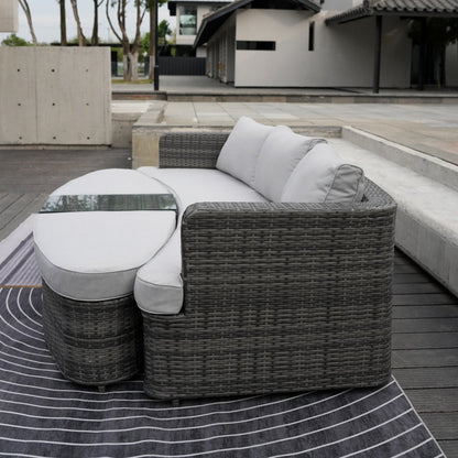 156.51cm Wide Outdoor Garden Daybed with Cushions