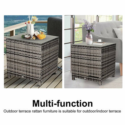 Gennett Rattan Side Table