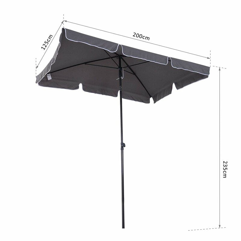 Oley 2m x 1.25m Rectangular Traditional Parasol
