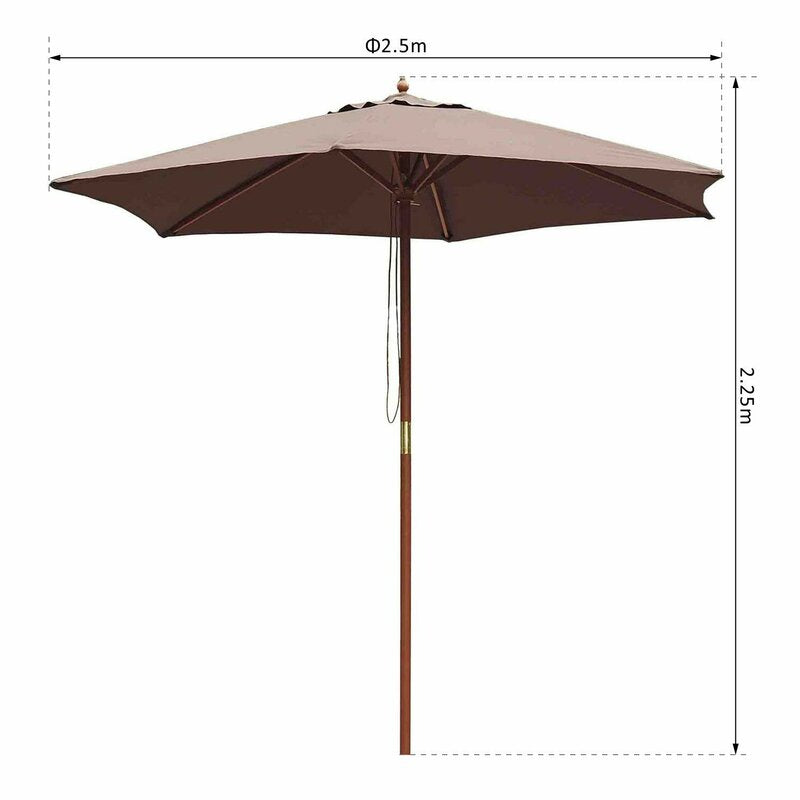 Aaliyah-Marie 2.5m Traditional Parasol