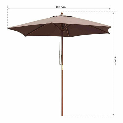 Aaliyah-Marie 2.5m Traditional Parasol