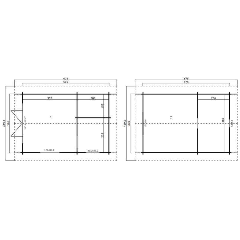 Carolin 22 x 16 Ft. Tongue & Groove Log Cabin