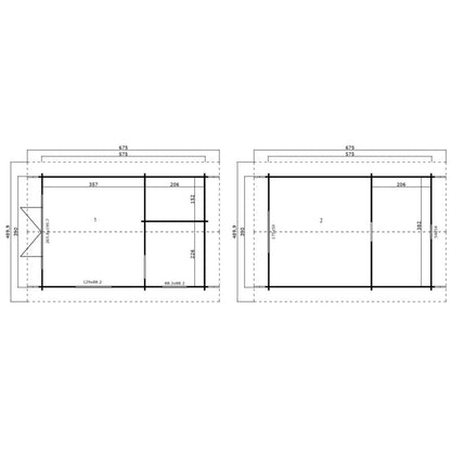 Carolin 22 x 16 Ft. Tongue & Groove Log Cabin