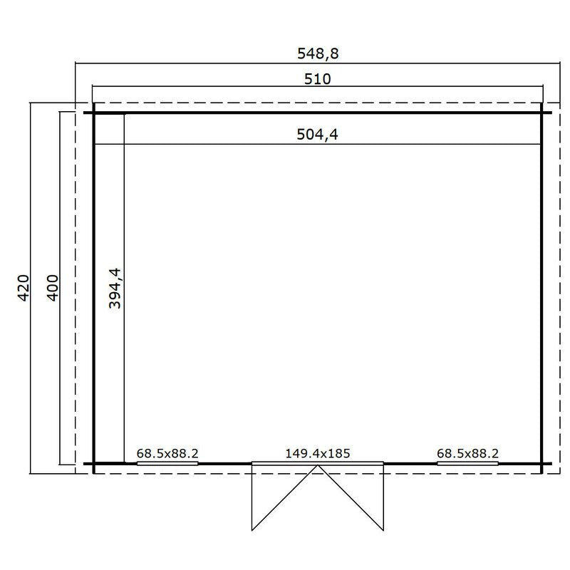 Wels 18 x 14 Ft. Tongue & Groove Summer House