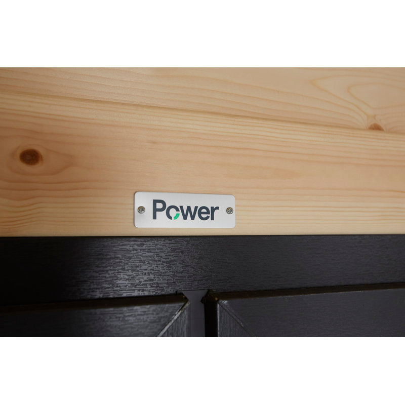 18 ft. W x 16 ft. D Power Left Hand Door Apex Chalet Log Cabin (16x18)