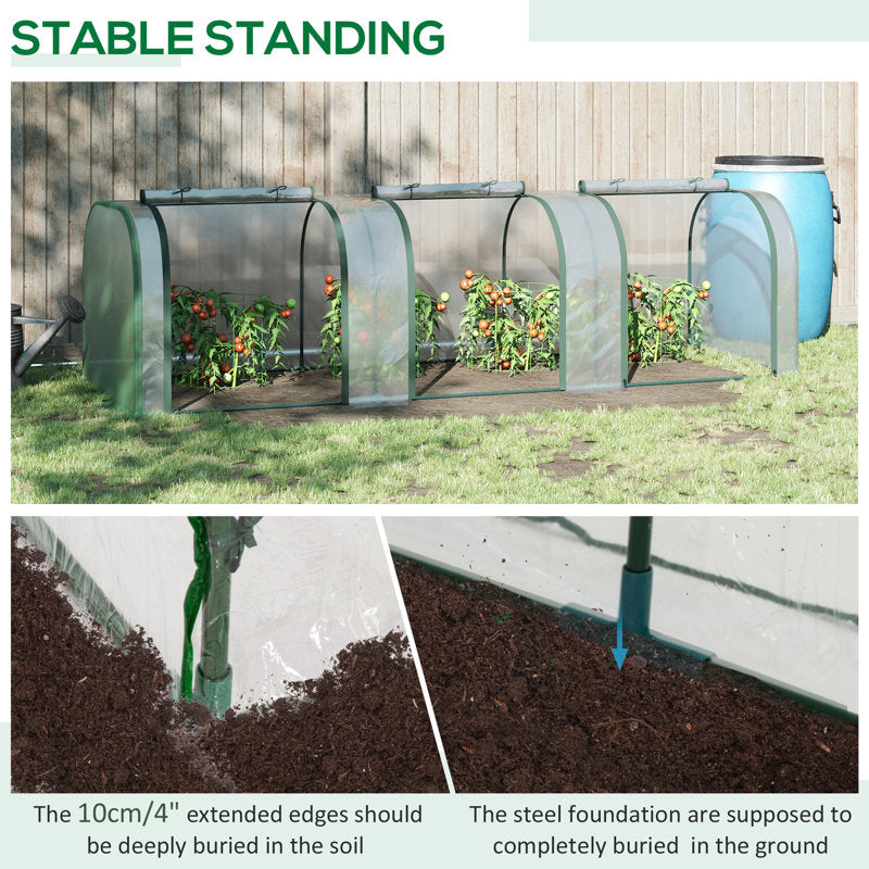 Annedoris 9.67 Ft W x 3.2 Ft D Mini Greenhouse