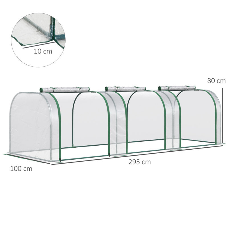 Annedoris 9.67 Ft W x 3.2 Ft D Mini Greenhouse