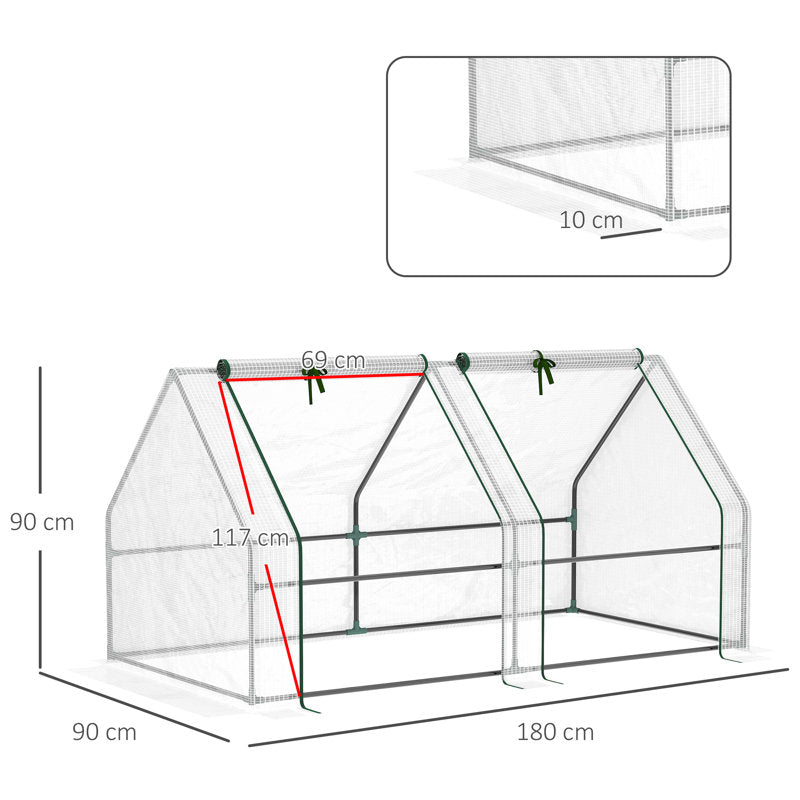Arleon 6 Ft W x 3 Ft D Mini Greenhouse