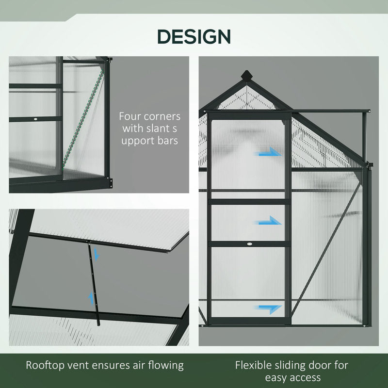 6 Ft W x 10 Ft. D Greenhouse