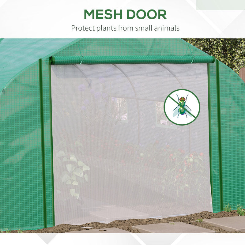 Ahmyra 14.5 Ft W x 8.5 Ft D Hobby Greenhouse