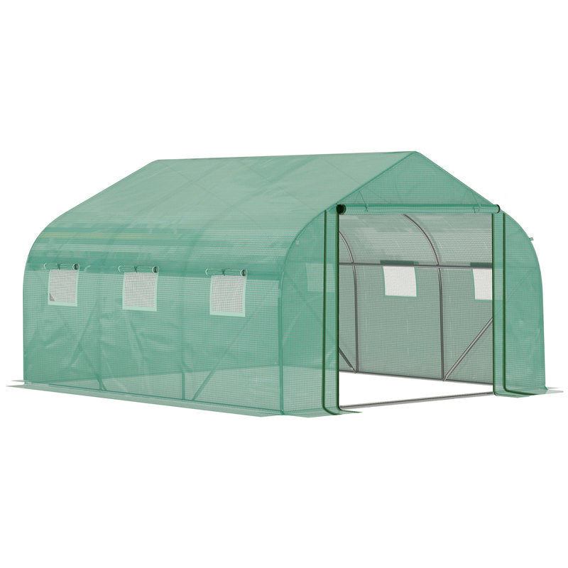 Ahmyra 14.5 Ft W x 8.5 Ft D Hobby Greenhouse